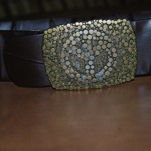Vinatge belt, brown, 39 1/2 inches without buckle